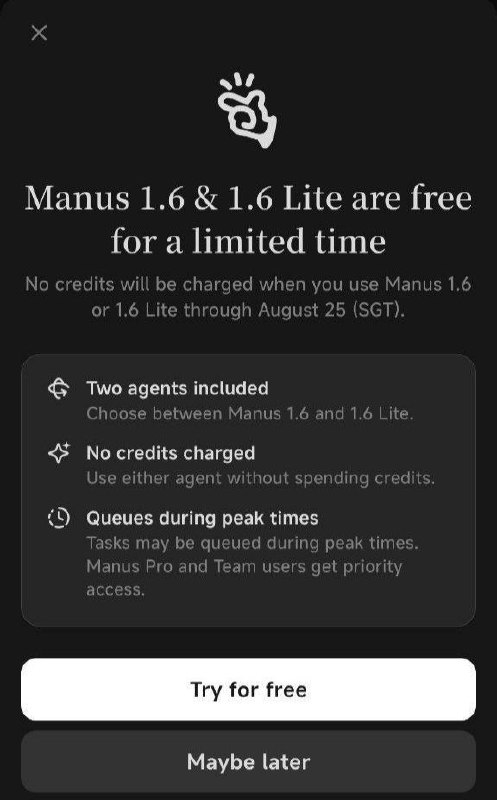Cara Akses Manus AI Agent 1.6 Gratis Tanpa Kartu Kredit