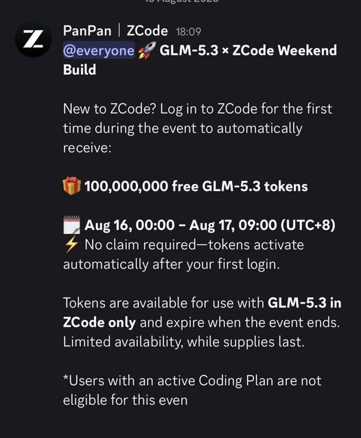 Cara Klaim 100 Juta Token Gratis GLM-5.3 di ZCode untuk Coding AI