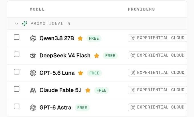 Cara Coba GPT-6 Astra dan Fable 5.1 Gratis di Experiential Labs