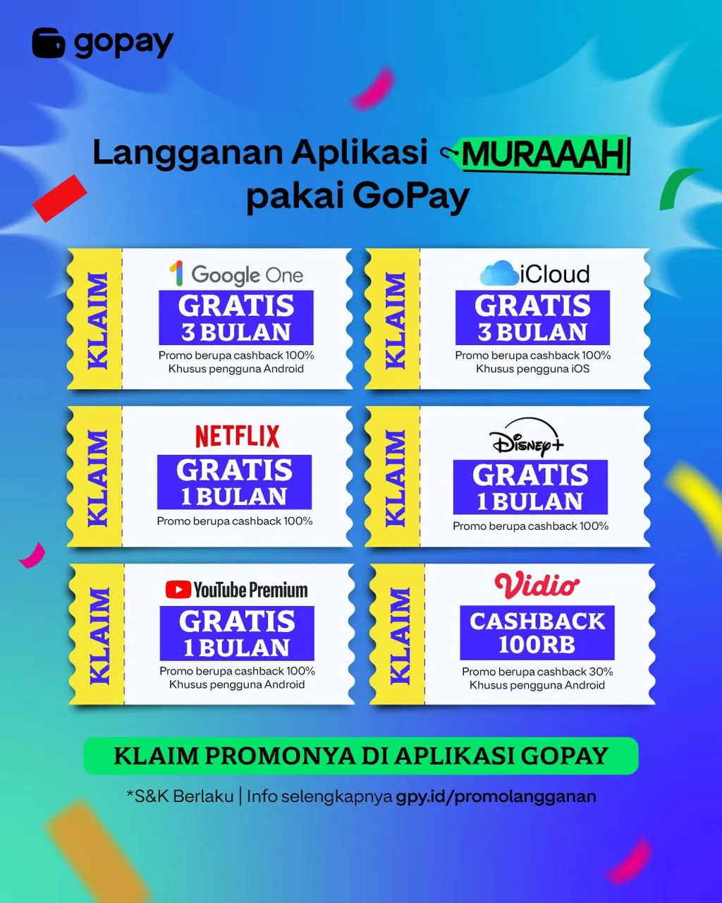 Cara Klaim Kuota Gratis GoPay Langganan via Link Terbaru