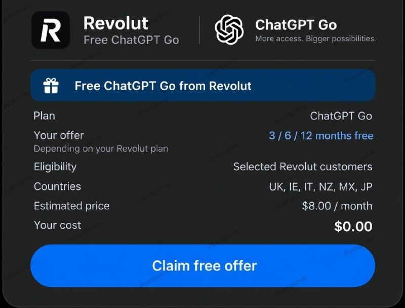 Cara Klaim ChatGPT Go Gratis dari Revolut hingga 12 Bulan