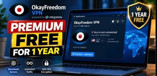 Cara Klaim OkayFreedom VPN Premium Gratis 1 Tahun