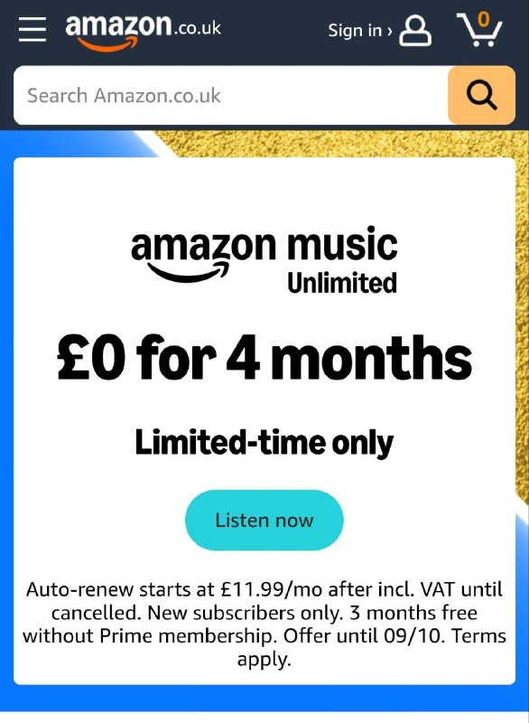 Cara Klaim Amazon Music Unlimited Gratis 4 Bulan