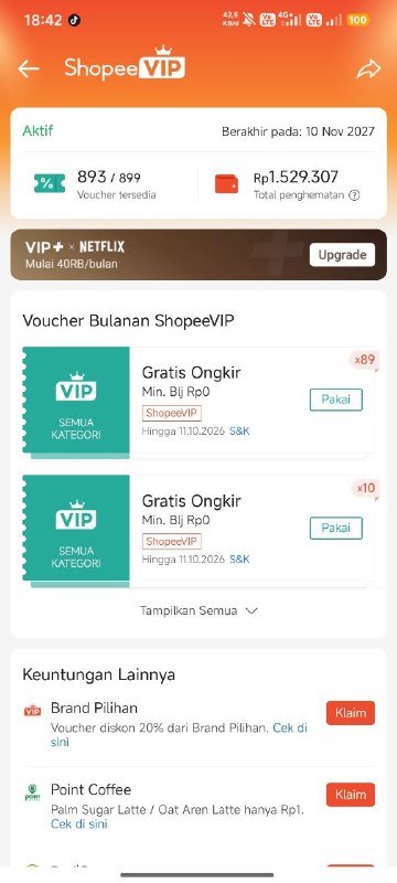 Cara Klaim Shopee VIP Gratis 3 Bulan Tanpa Bayar