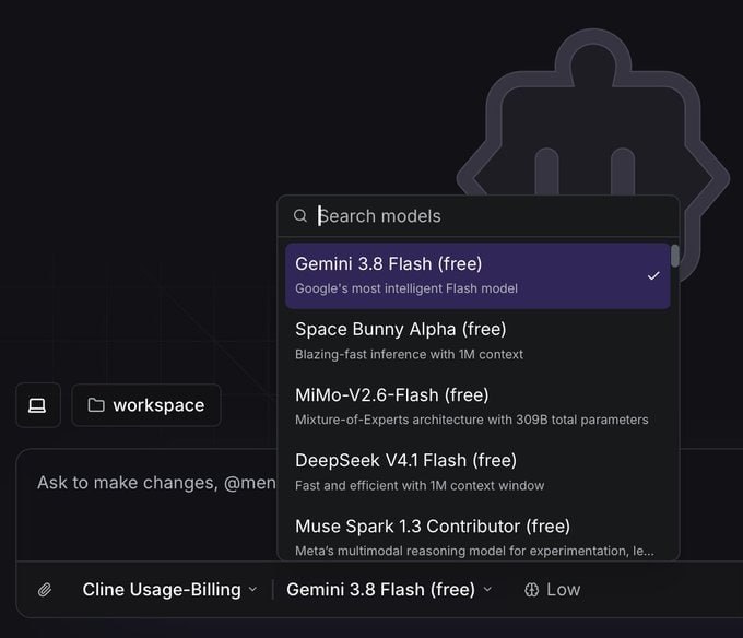Cara Pakai 5 Model AI Gratis di Cline untuk Coding
