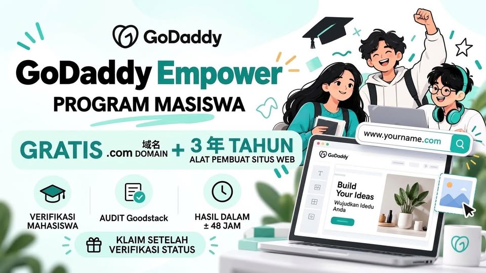 Cara Klaim Domain .com Gratis 3 Tahun untuk Mahasiswa