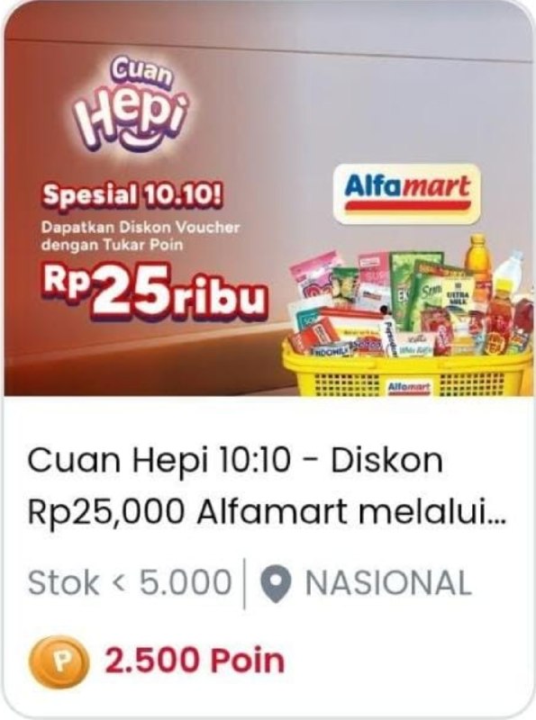 Cara Tukar 2500 Poin MyTelkomsel Jadi Voucher Alfa 25 Ribu