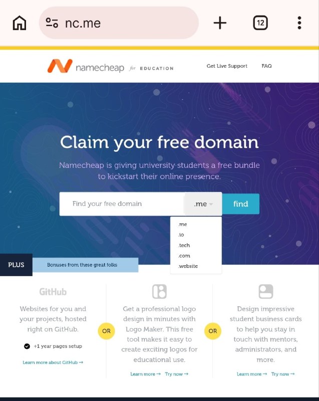 Cara Klaim Domain Gratis 1 Tahun untuk Mahasiswa via GitHub