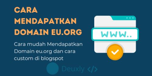 Cara Daftar Domain Free di Nic EU Org Tanpa Ribet