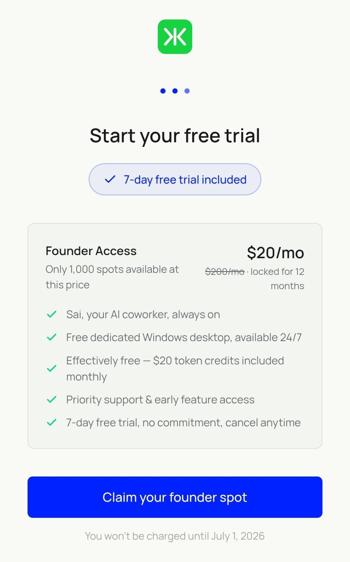 Sai Work: Trial 7 Hari + Credit AI $20 — Ada Claude Opus 4.8, Gemini & Claude Code