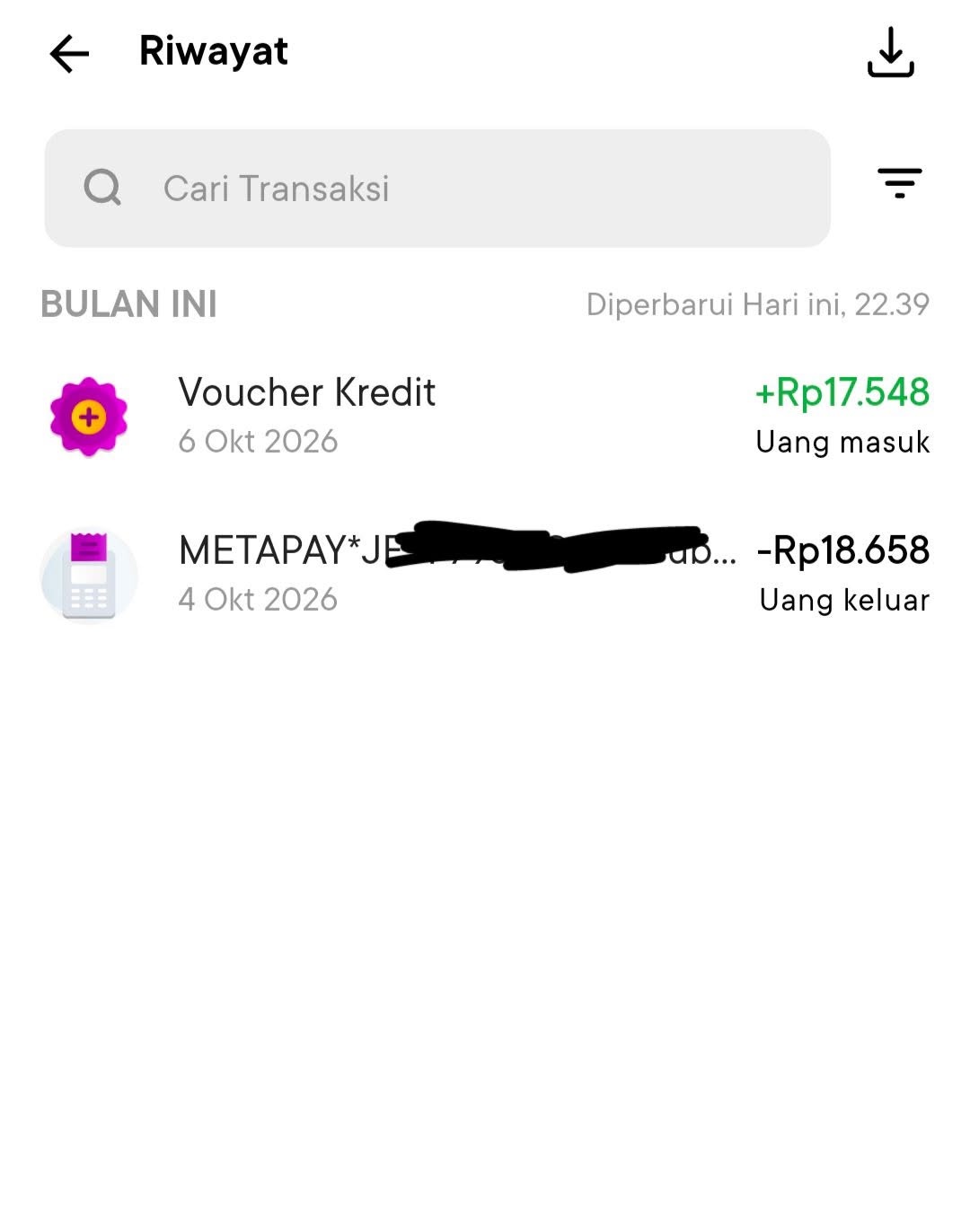Bukti refund verifikasi Muse AI pakai VCC Bank Jago